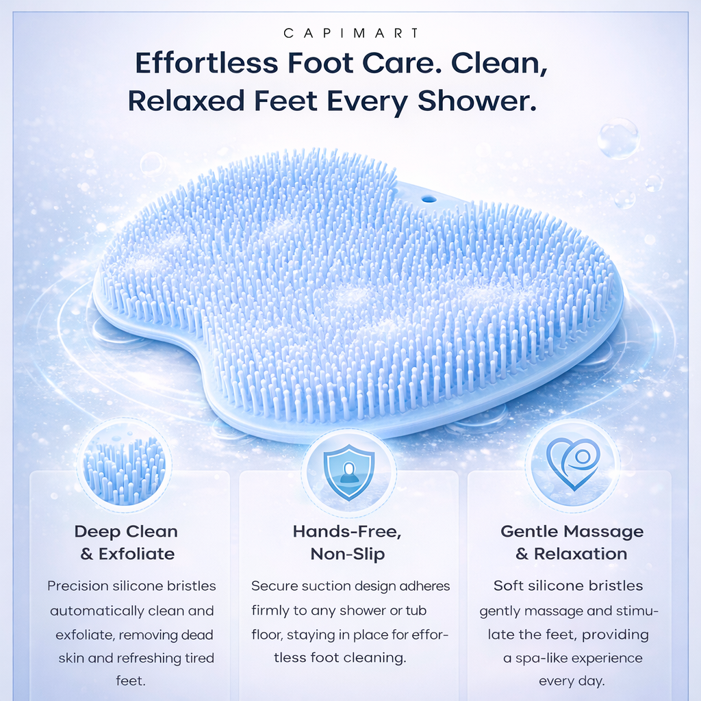 Capimart™ Foot Scrubber Shower Mat