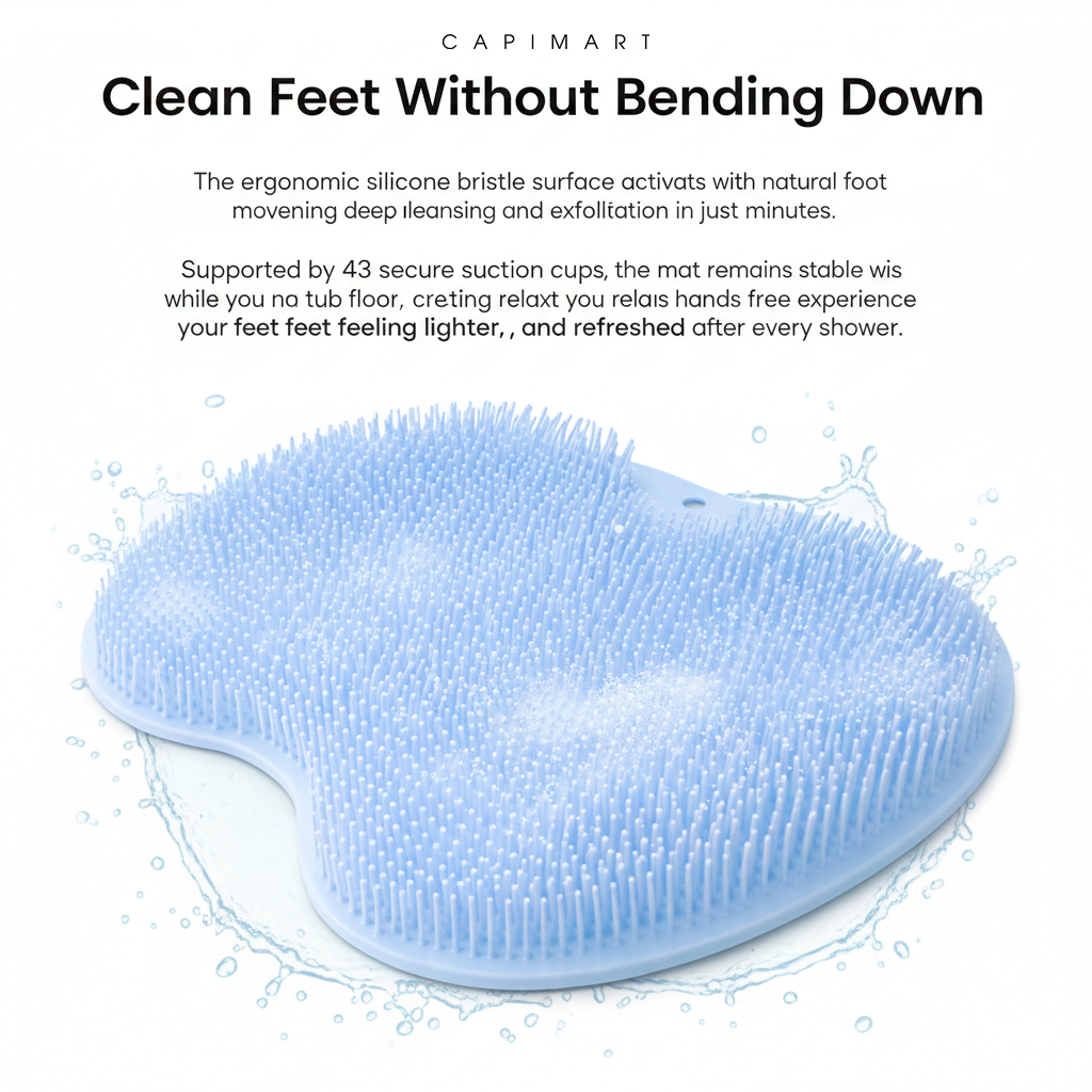 Capimart™ Foot Scrubber Shower Mat